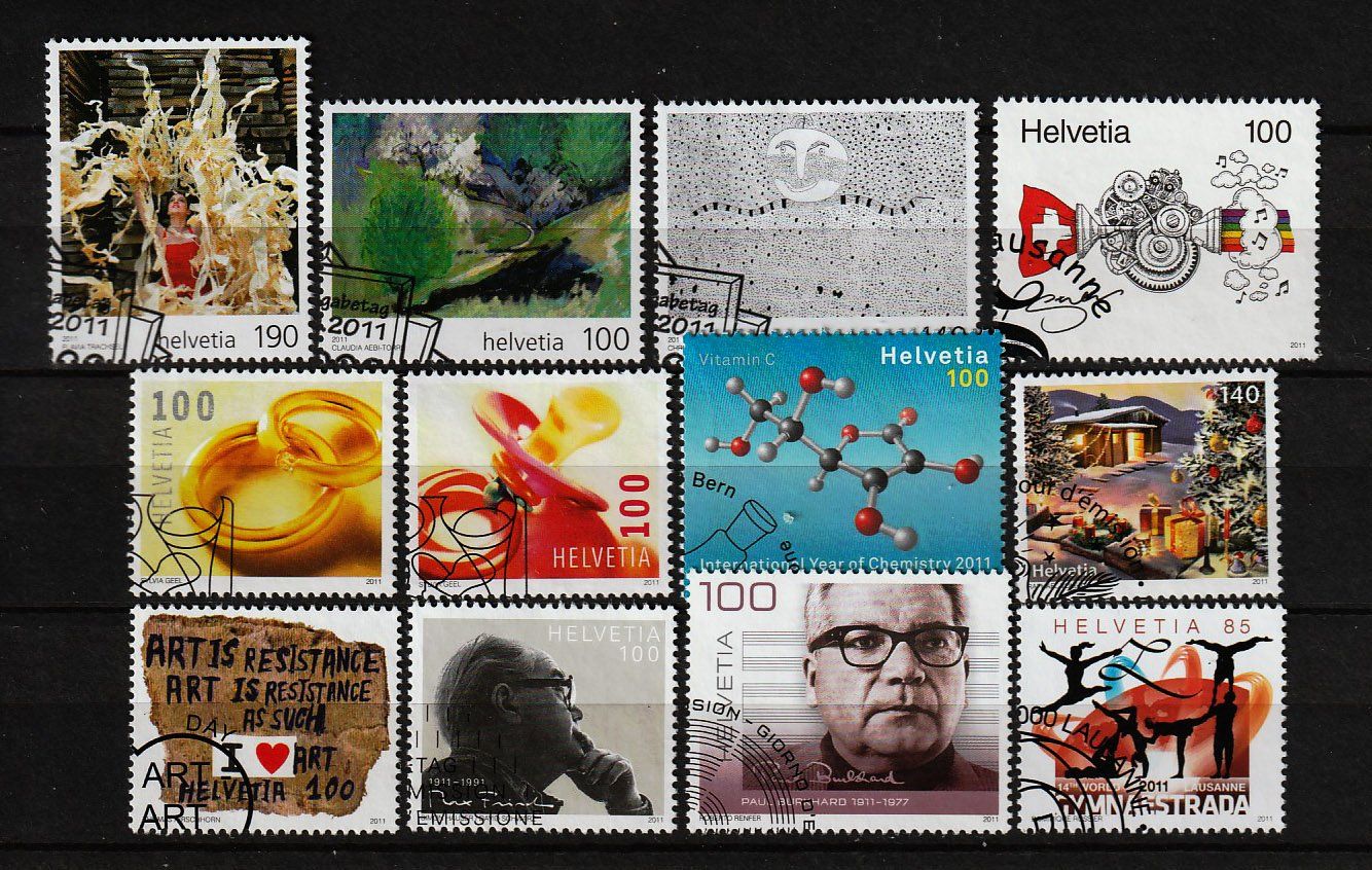 Tutti i francobolli: 2011 Div. Schweizer Briefmarken ETS – Usato da Arlesheim venduto da gaugi43