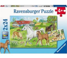 Ravensburger Puzzle 2x24 Teile Auf dem Pferdehof