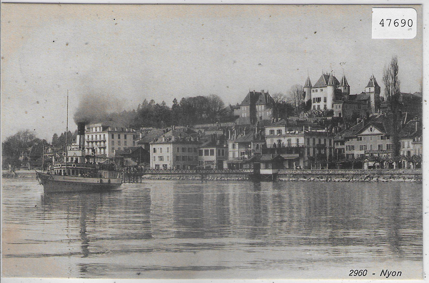 Ansichtskarten: Nyon - Le Port mit Dampfer – Gebraucht aus Ettingen von Kartenplanet