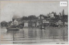 Nyon - Le Port mit Dampfer