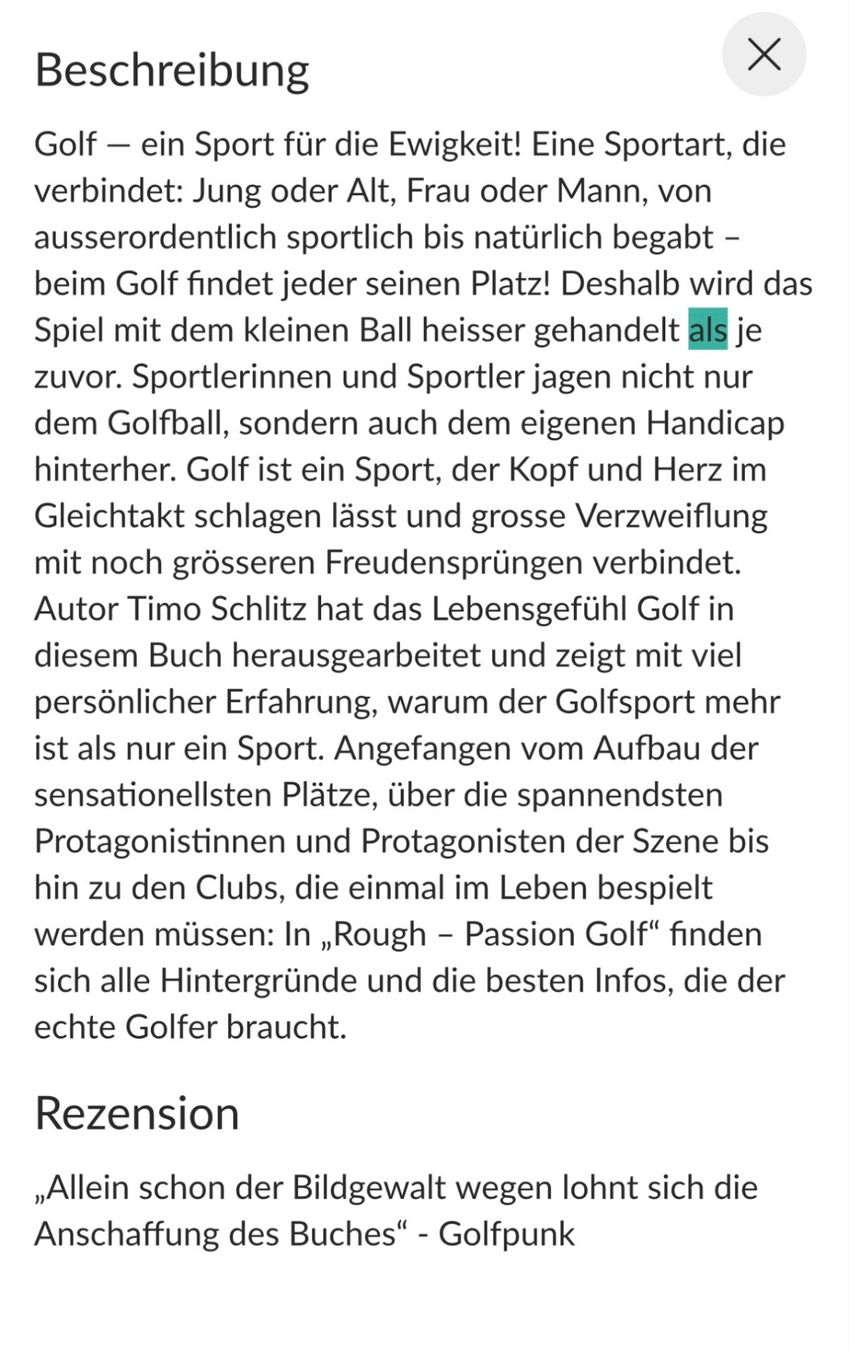 Libri: ROUGH Passion Golf von Timo Schlitz – Nuovo e nell'imballaggio originale da Zürich venduto da Secretwish007 1
