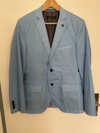 ESPRIT Sakko Blazer Jackett Veston / hellblau / Grösse 48
