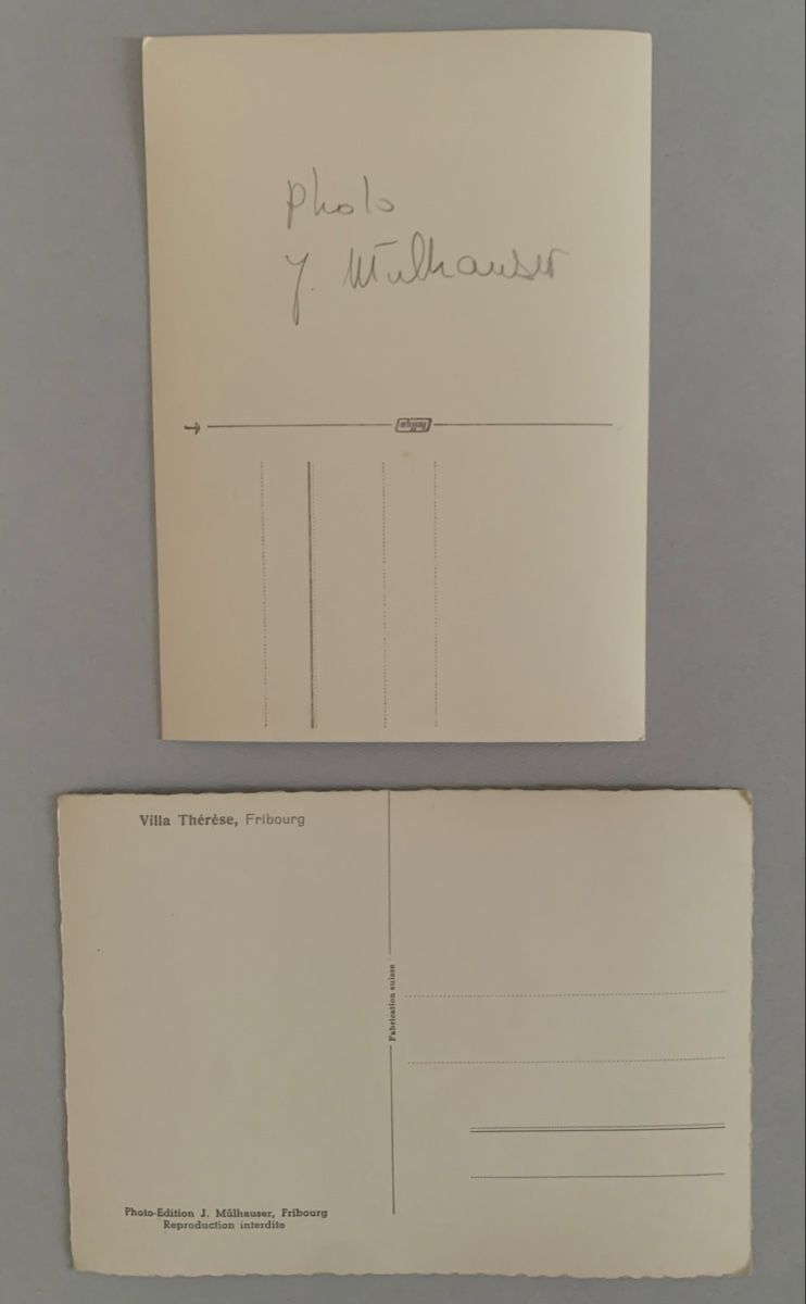 Ansichtskarten: Ansichtskarten Schweiz - Av. de la Gare & Villa Thérèse, FR – Gebraucht aus Düdingen von polytropon_5 3