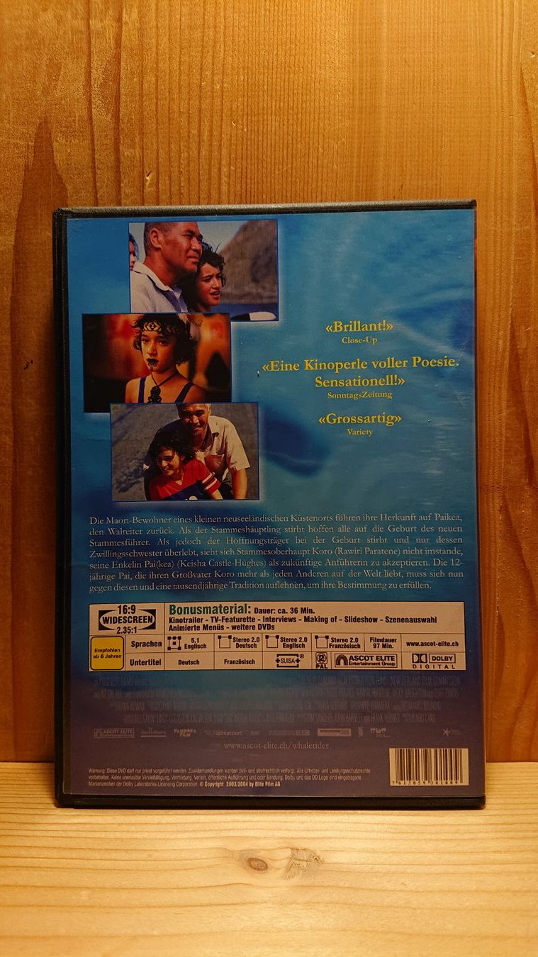 WHALE RIDER DVD von Niki Caro (Gebraucht) in Wilderswil für CHF 2.9 ...