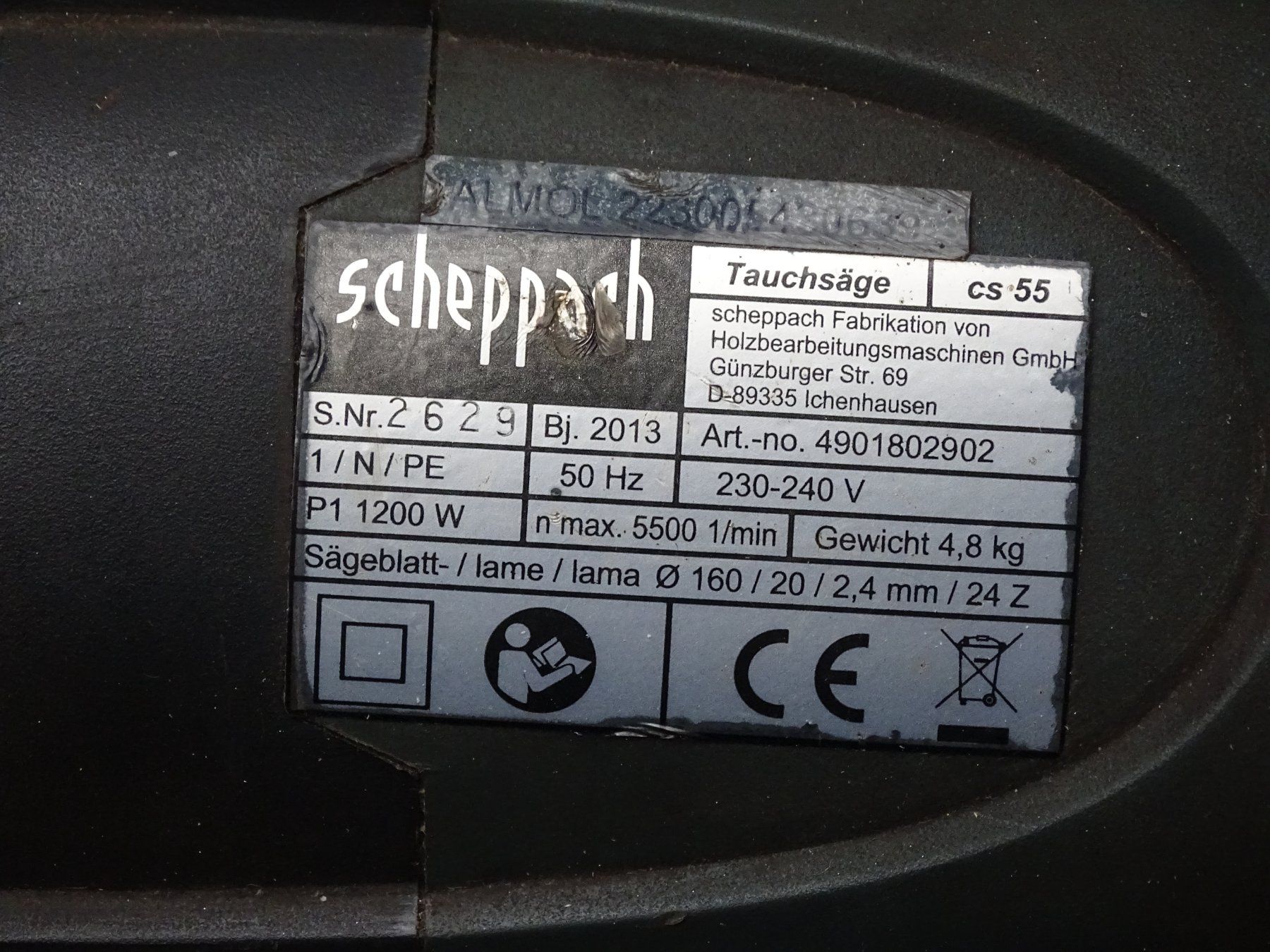 Scheppach Seghe: Tauchsäge Scheppach CS55 – Usato da Obergerlafingen venduto da S-T-S 9