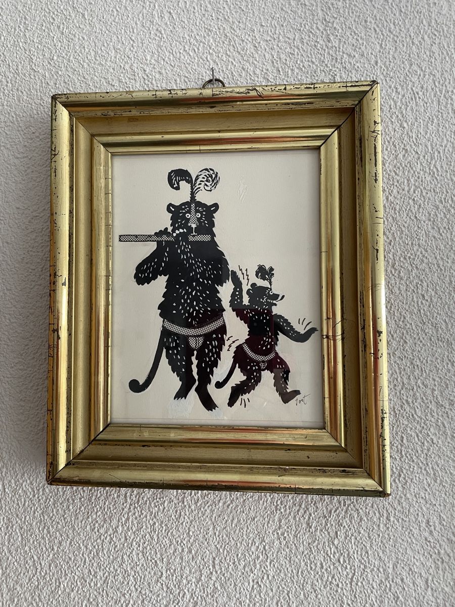 Poster & Bilder: Bilderrahmen Goldig mit Sujets Bär – Gebraucht aus Ostermundigen von Pehido22