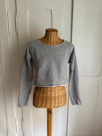 Cropped Sweatshirt hellgrau XS/S
