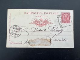 Postkarte uralt  Italien 1892  fleckig   (G162)