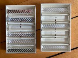 12 Pose couteaux zara home en verre