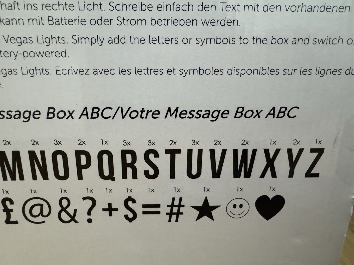 Alle Dekorationen: LED Message Box mit 90 Buchstaben und Symbolen – Gebraucht aus Zürich von wtpooh 6