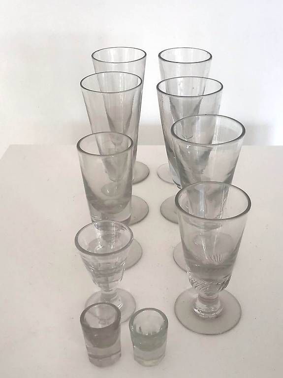 Gläser: Lot de 7 verres à Absinthe et 3 divers – Gebraucht aus bursins von silversurfer1972 2