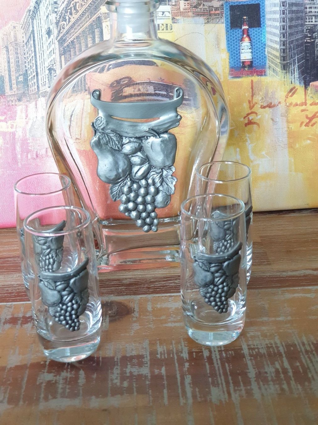 Spirituosen: Schnaps Karaffe mit 4 Gläsern – Neu (gemäss Beschreibung) aus Olten von Marsmobil 2