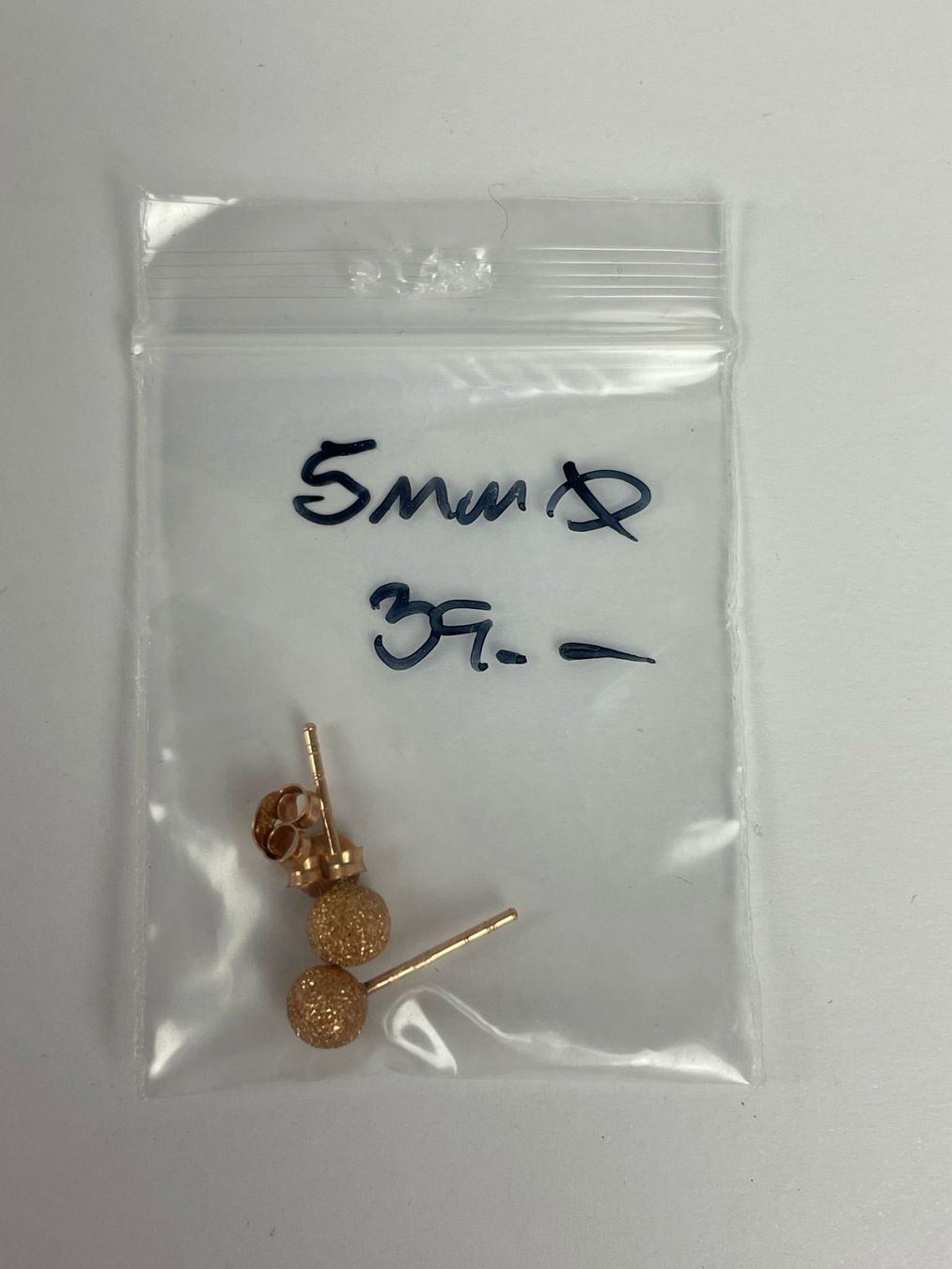 Orecchini pendenti & Orecchini a lobo: Ohrstecker Kugel, 5mm Glitzerkugel, Rotgold – Nuovo e nell'imballaggio originale da Wängi venduto da LiqKojote 1