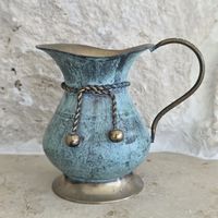 Krug Messing Patina Dekoration  guter Zustand