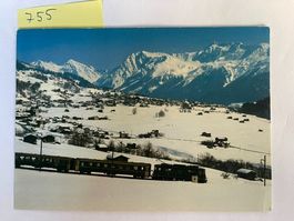 Ansichtskarte Klosters Winterlandschaft mit Zug, 1986
