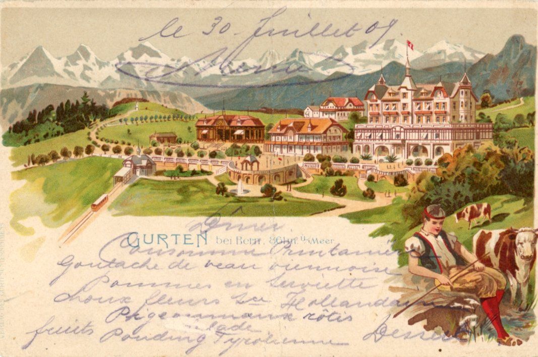 Cartoline postali: Gurten   BE   bei Bern      um 1901 – Usato da Brig venduto da Valcards54