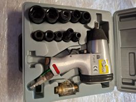 Druckluft Schlagschrauber Set 1/2" inkl. Nüsse im Koffer