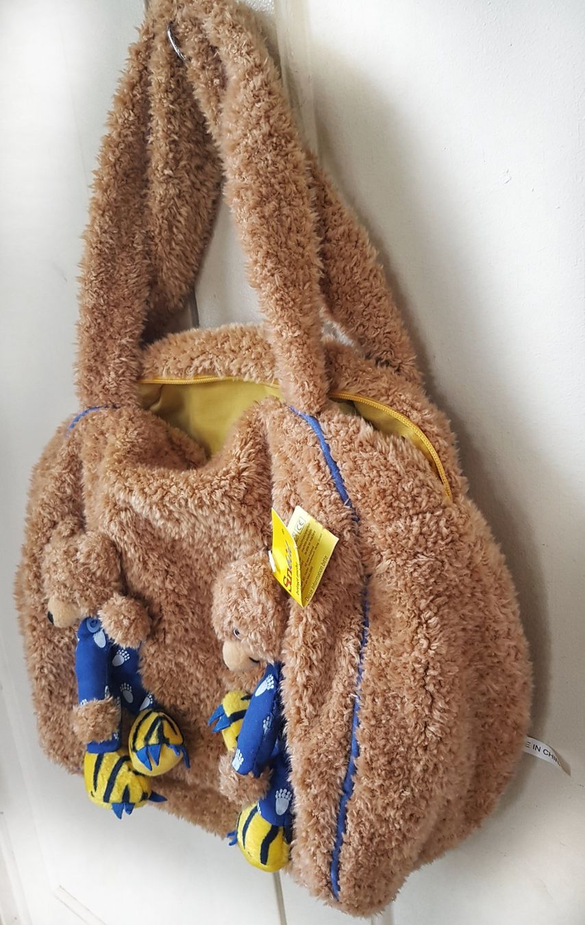 Borse & Zaini: Hellbraune Kindertasche aus Plüsch mit 2 Bärchen / NEU – Nuovo e nell'imballaggio originale da Dürrenäsch venduto da Didaedi 3