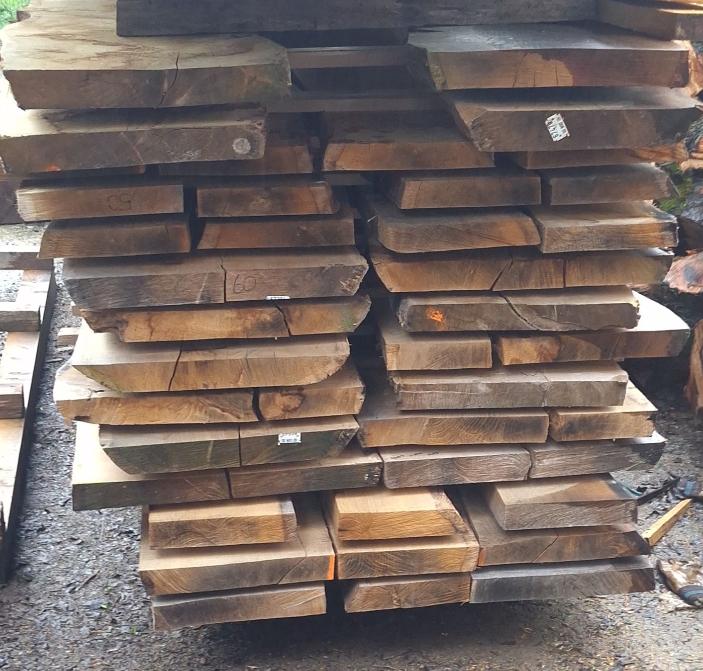 Articoli in legno: Eichenbretter 50&60 mm, 3 Jahre Luftgetrocknet – Nuovo (secondo la descrizione) da Waldkirch venduto da bauprofi87 1