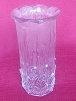 Glas Vase Blattdesign 24cm hoch