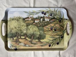 Tuscany Serving Tray Olive Branches Large Sturdy Handles Goo