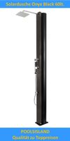 Solardusche Solarbrause Onyx Black 60lt. ; Gartendusche