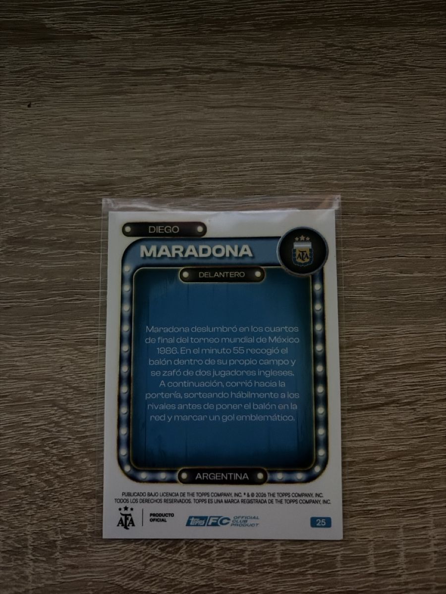 Topps Carte collezionabili: Topps Argentinien Diego Maradona – Nuovo (secondo la descrizione) da Dietikon venduto da gab_rkb5 1