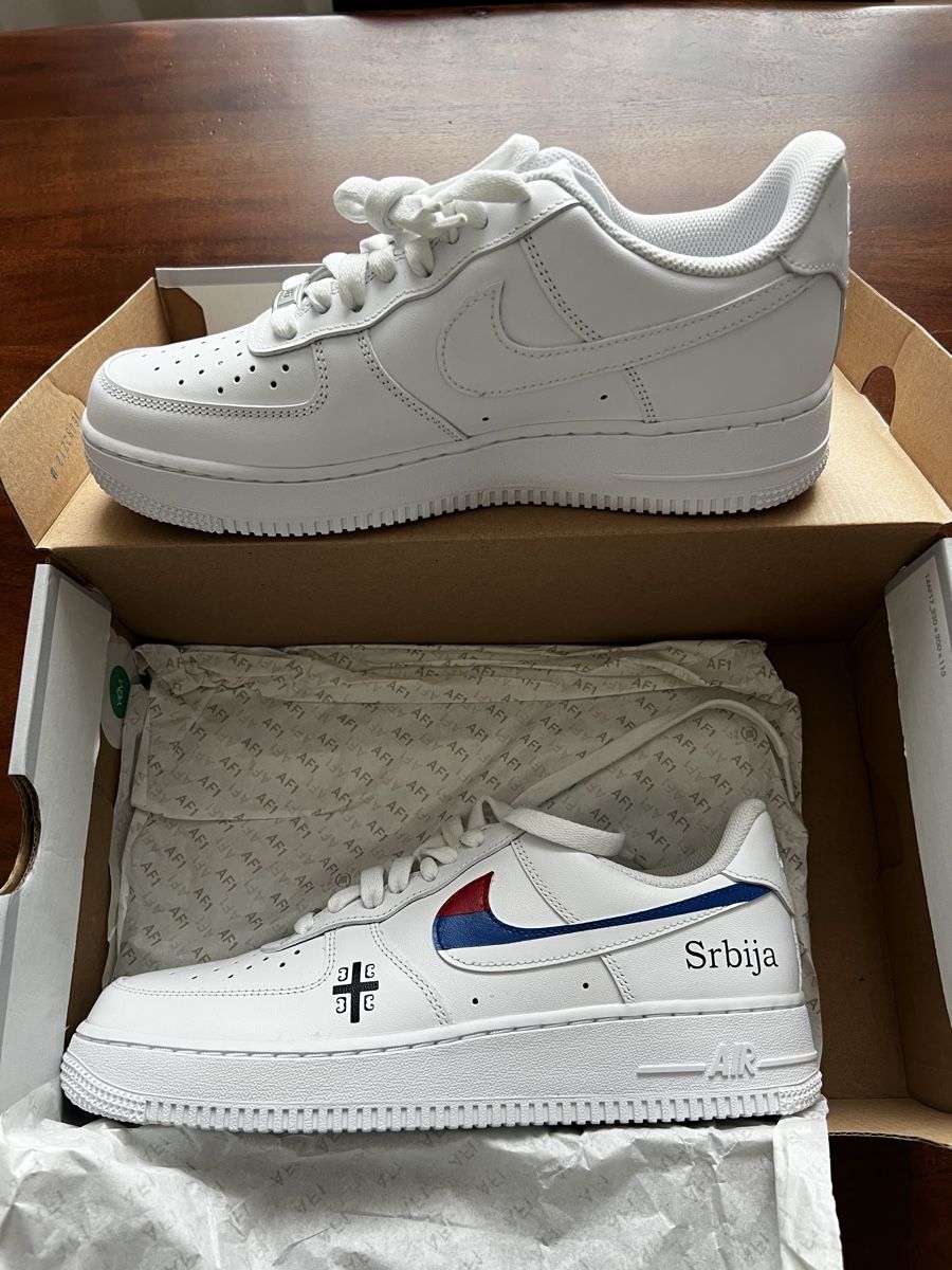 Nike Scarpe da uomo: Nike Air Force 1 Srbija Custom Gr. 41 – Nuovo e nell'imballaggio originale da Gossau SG venduto da cikagile 3