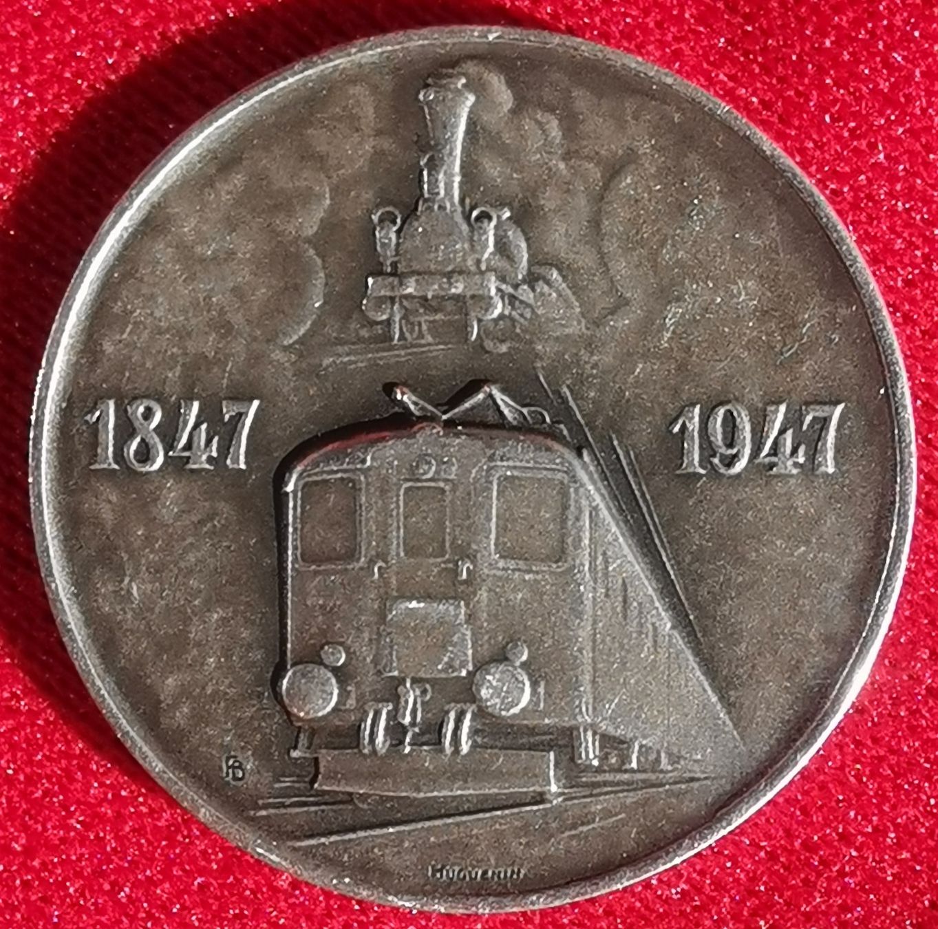 Medaillen: 100 Jahre Schweizer Eisenbahn 1847 - 1947 Silber – Gebraucht aus Küssnacht am Rigi von Gold_und_mehr