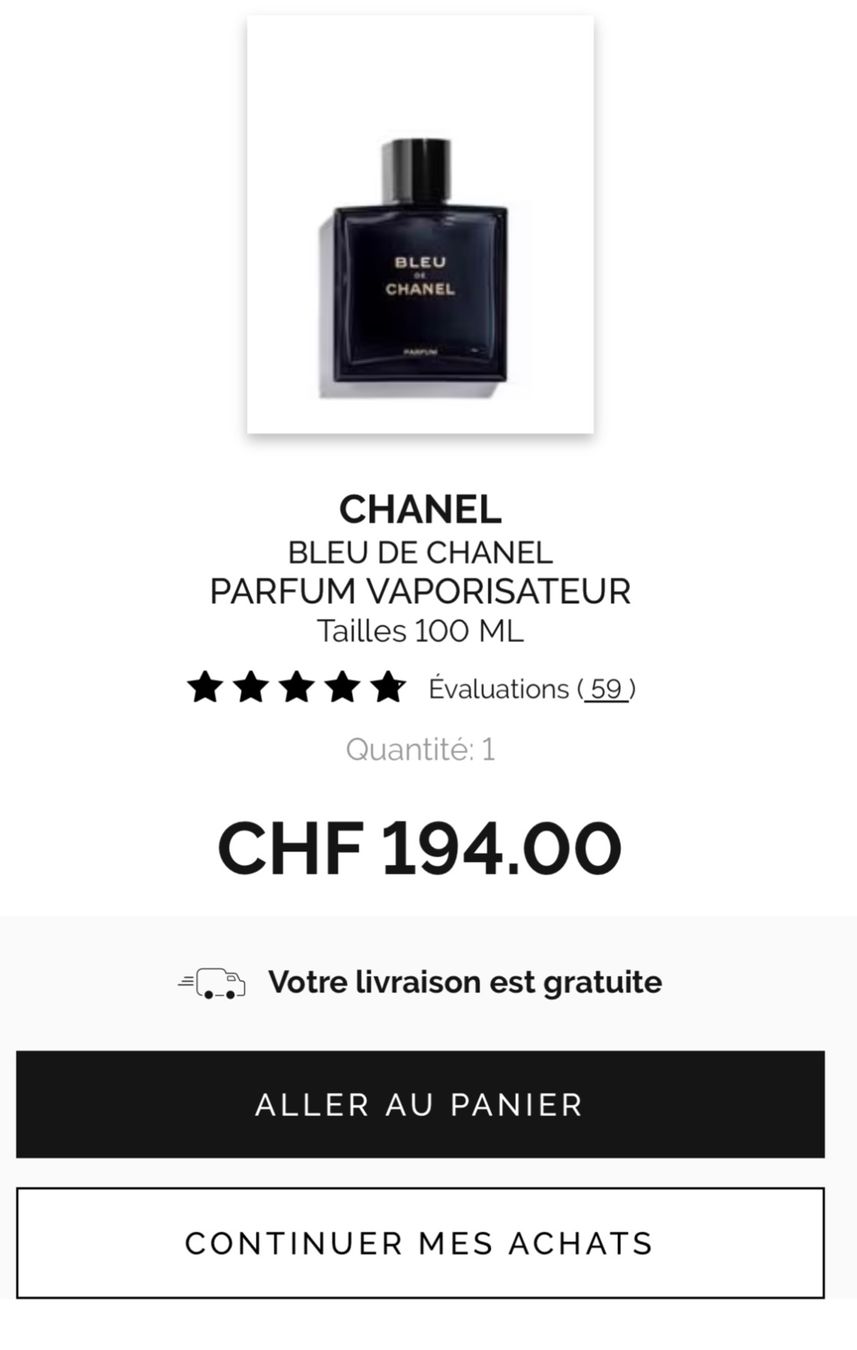 Chanel Profumi & Eau de Toilette: Bleu de Chanel Parfum 100 ml – Nuovo e nell'imballaggio originale da Basel venduto da La.Bonne.affaire