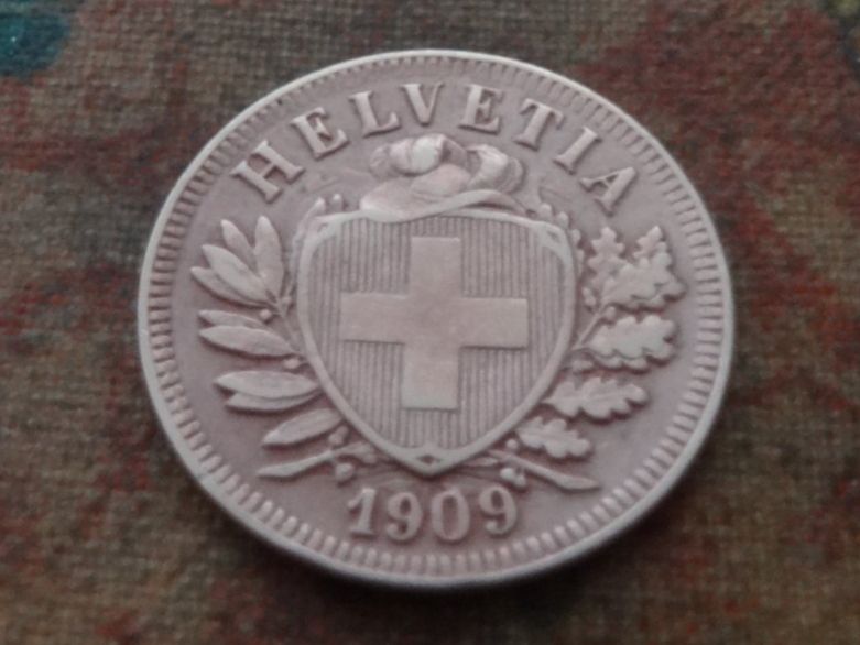 Tutti le monete: 2 Rp. 1909  (D) – Usato da Romanel-sur-Lausanne venduto da Swift13