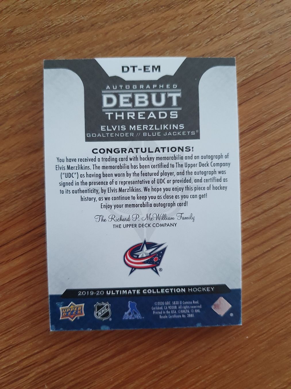 NHL Sammelbilder & Trading cards: NHL Rookie Karte – Gebraucht aus Büren an der Aare von Trash4 1