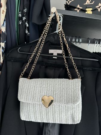 Standesamt - weisse Tasche mit Herz-Magnetverschluss