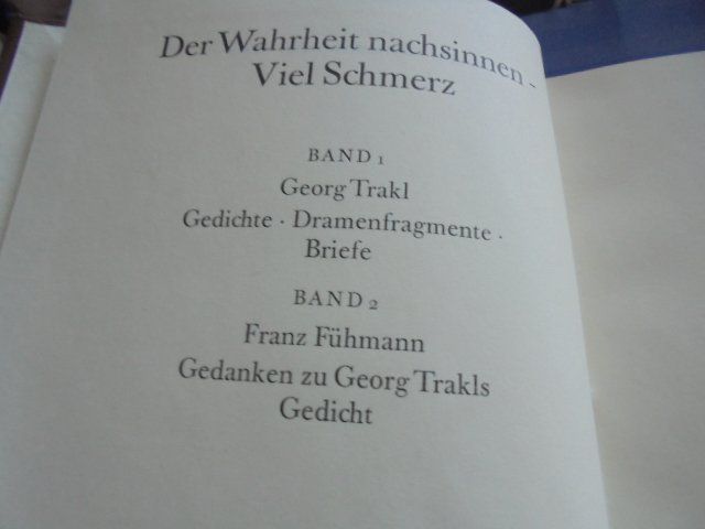 Bücher: Georg Trakl: Gedichte, Dramen, Briefe – Neu (gemäss Beschreibung) aus Hinwil von Glasperlen 1