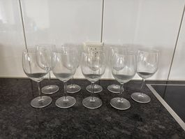 9x Rotweingläser