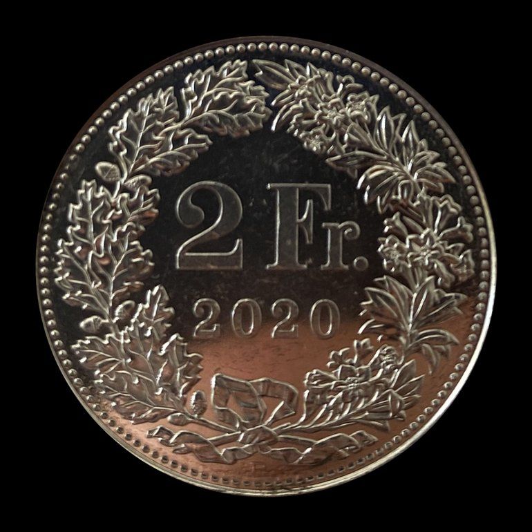 Alle Münzen: 2 francs Helvetia 2020 – Gebraucht aus Prangins von Timband 1