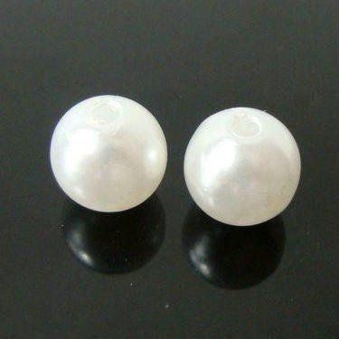 Perle (finte): Acrylperlen Rund Weiss 5.5mm / 100St. – Nuovo (secondo la descrizione) da Rüegsau venduto da Tausendfreund