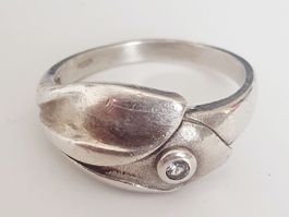 Damenring Ring aus Silber 925 mit Stein Gr 18 mm