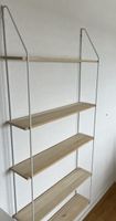 Modernes Wandregal mit 5 Ablagen | Holz & Metall