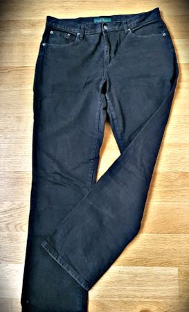 Ralph Lauren Damen Jeans 12  schwarz Denim Super Zustand!