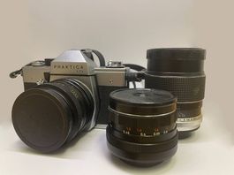 Praktica LTL Spiegelreflexkamera (Vintage, DDR) & Zubehör
