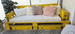 Paletten Lounge Gelb