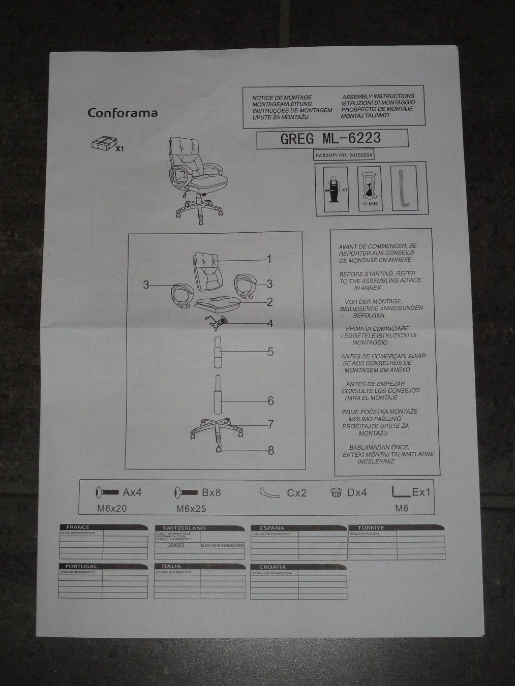Conforama Poltrone: alter BÜROSESSEL "Greg" mit bequemer dicker Polsterung – Usato da Dagmersellen venduto da dribbeldrago10 5