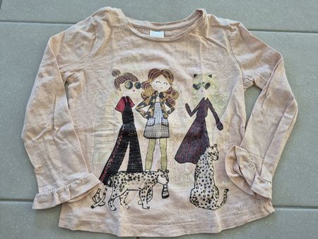 Sweatshirt Gr. 110 mit Glitzermotiv