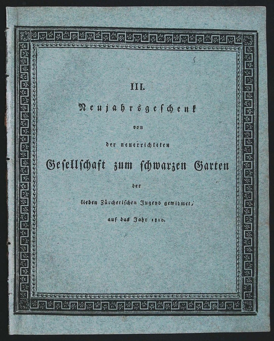 Livres: Pfäfers Bad Neujahrsblatt mit Ansicht 1810 – D'occasion à Rafz par Helvet32 2