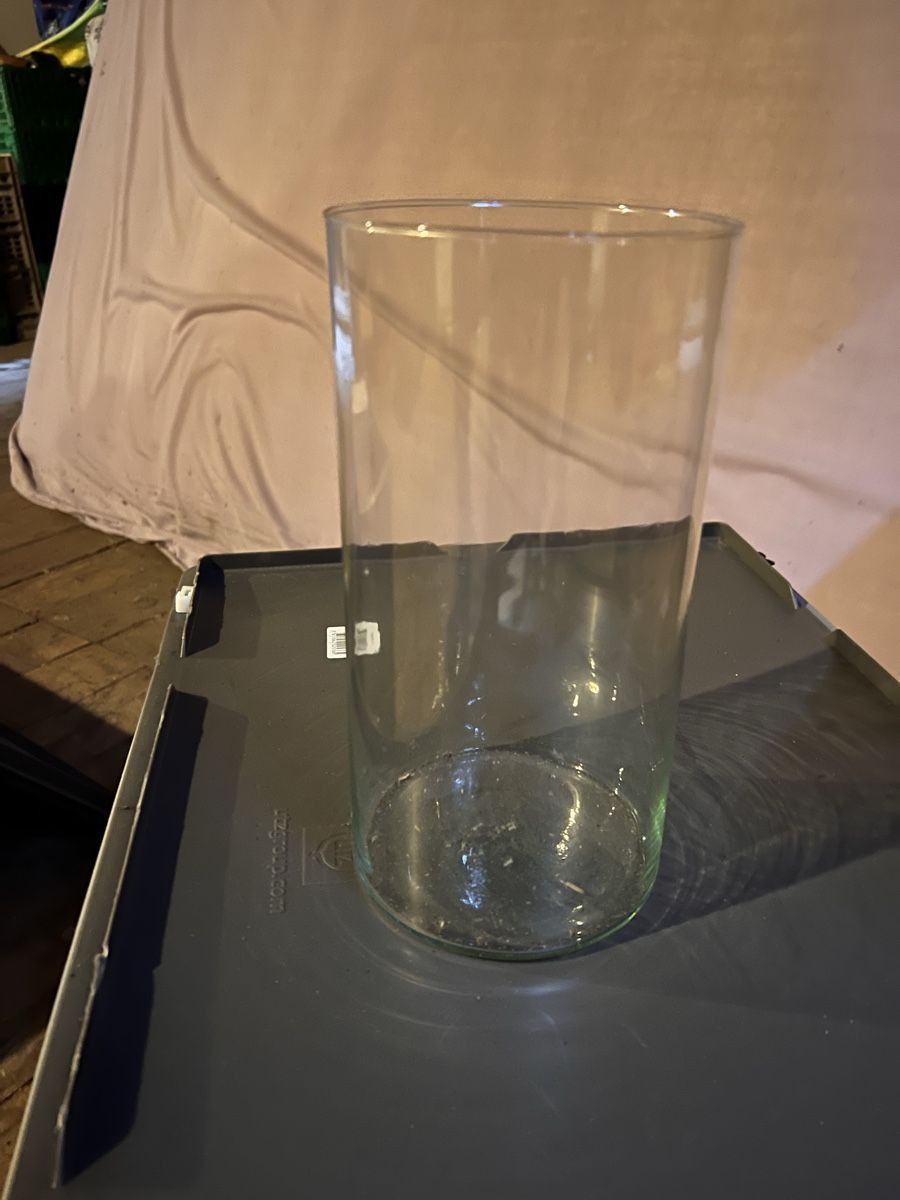 Lot de 7 vases cylindriques en verre transparent – 2 tailles (Gebraucht ...