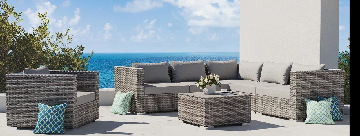 Divani: Grosse Garten Lounge Rattan Optik – Usato da Wettingen venduto da Wilma2009 2