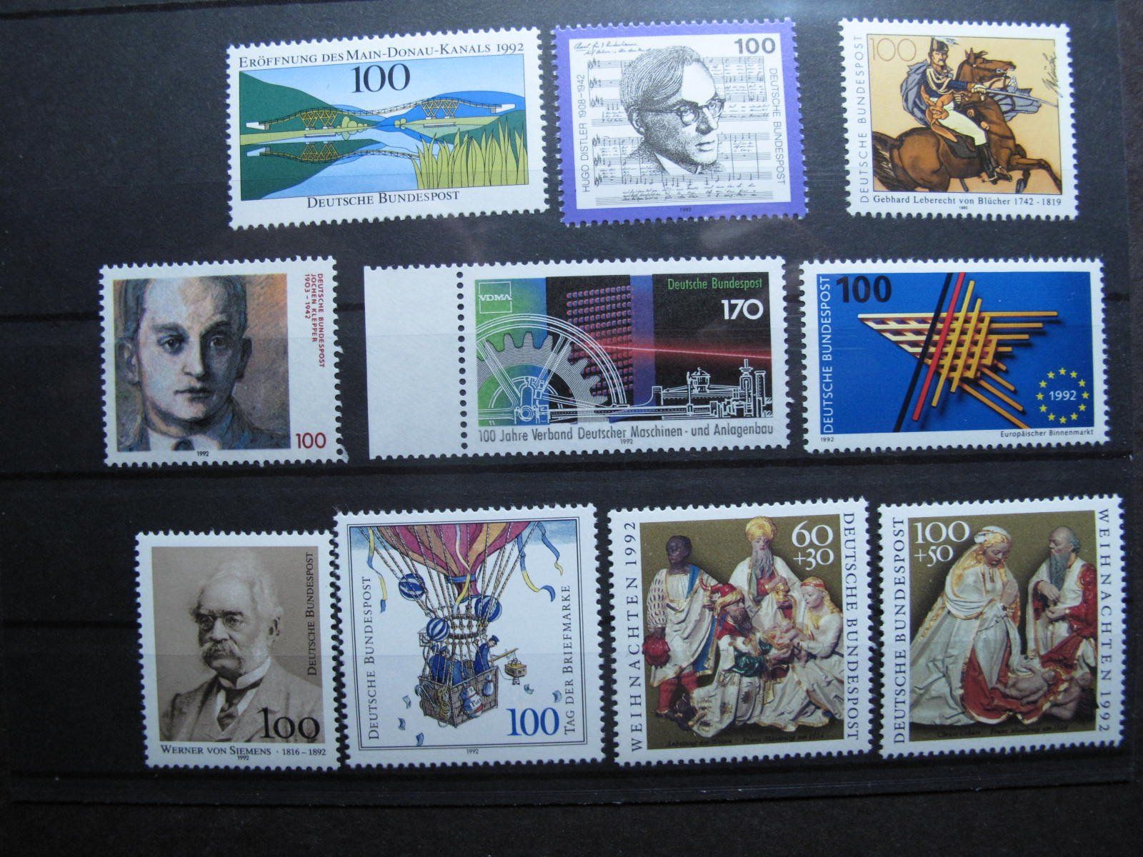 Alle Briefmarken: BRD 1992 Main-Donau Kanal / Binnenmarkt ** – Gebraucht aus Wil SG von fva01