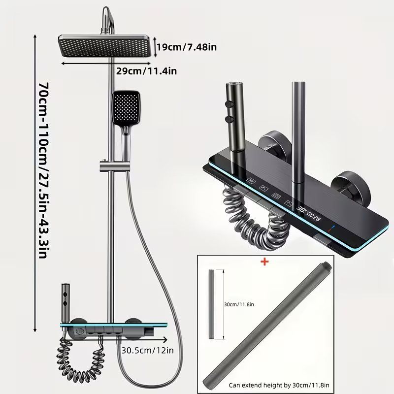 Docce: Luxus LED Duschsystem mit digitalem Duschcontroller ab 1 Fr. – Nuovo (secondo la descrizione) da Zürich venduto da SwissMarket24 7