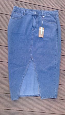 Longue jupe en jeans ZEBRA, taille L/XL (93cm), NEUF